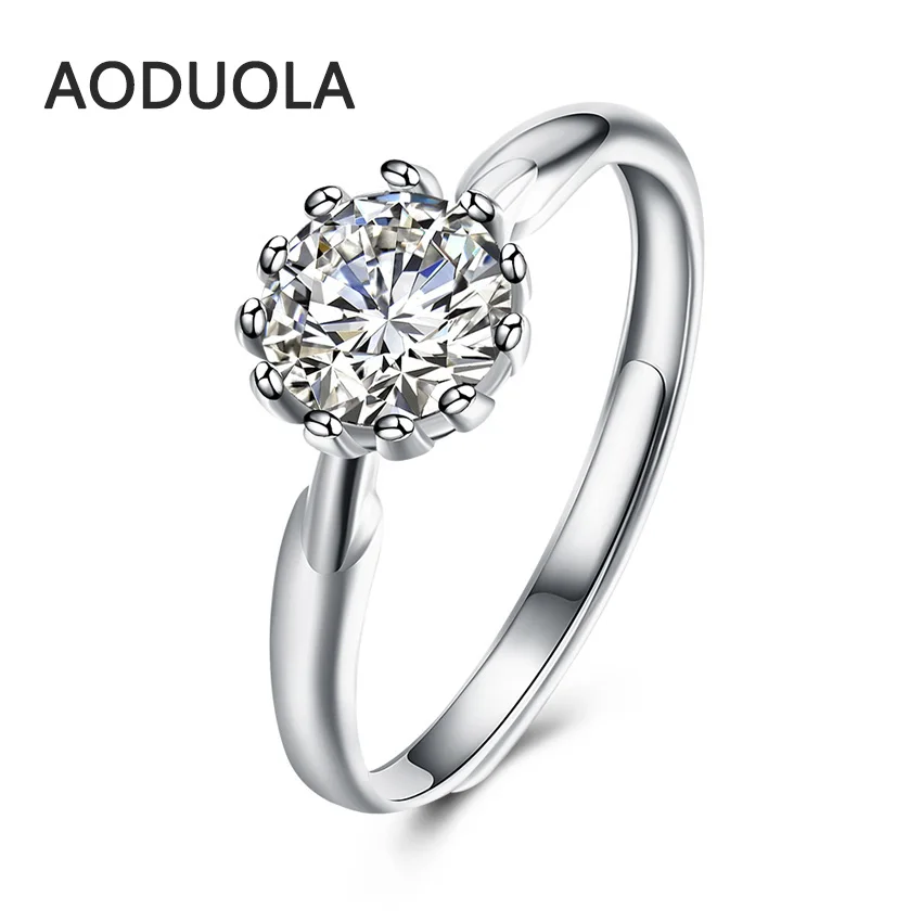 925 Silver adjustable chrysanthemum Ring with Cubic zirconia Women's free Rings Jewelry For Female Love Engagement Wedding Gift |