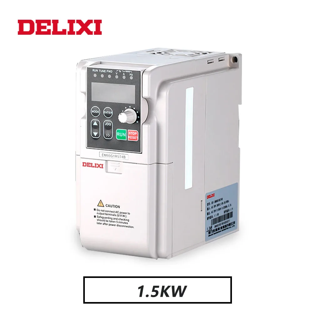 DELIXI 220 V 1.5KW однофазный вход трехфазный выходной преобразователь частоты для