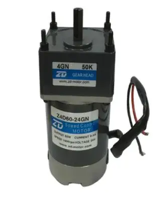 Редукторный двигатель постоянного тока 12 В 24 60 Вт миниатюрный с высоким крутящим