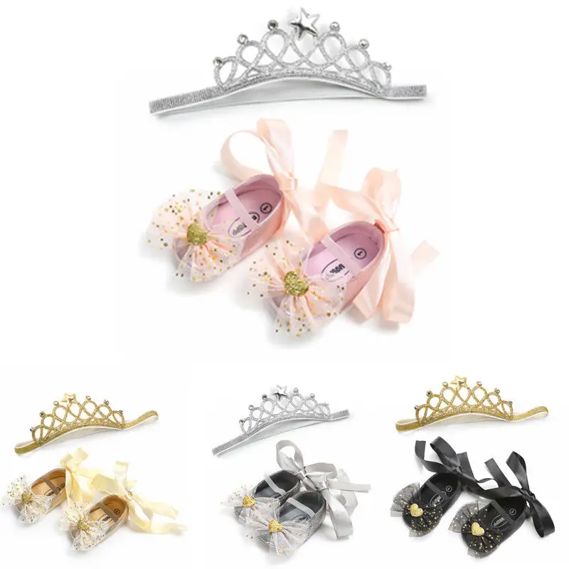 Туфли принцессы на плоской подошве с повязкой голову |