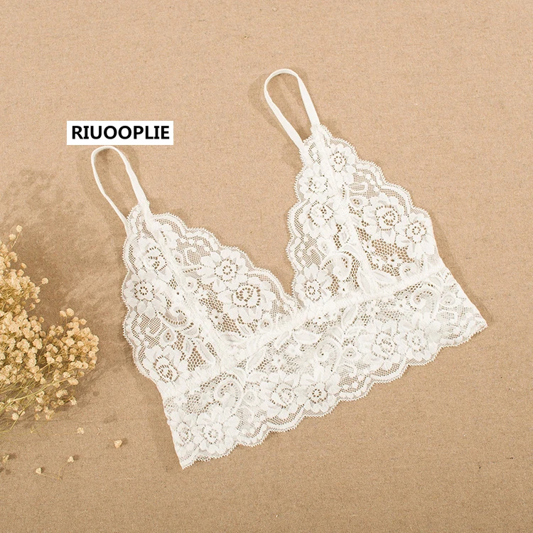 RIUOOPLIE 1 шт. сексуальный женский кружевной полый цветочный бюстье бюстгальтер без