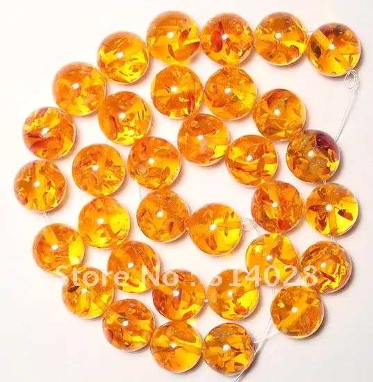 Fashion Beads Amber Resin12 mm Round CharmingJewelry 165 pcs/lot.1string=33 beads.Free shipping | Украшения и аксессуары
