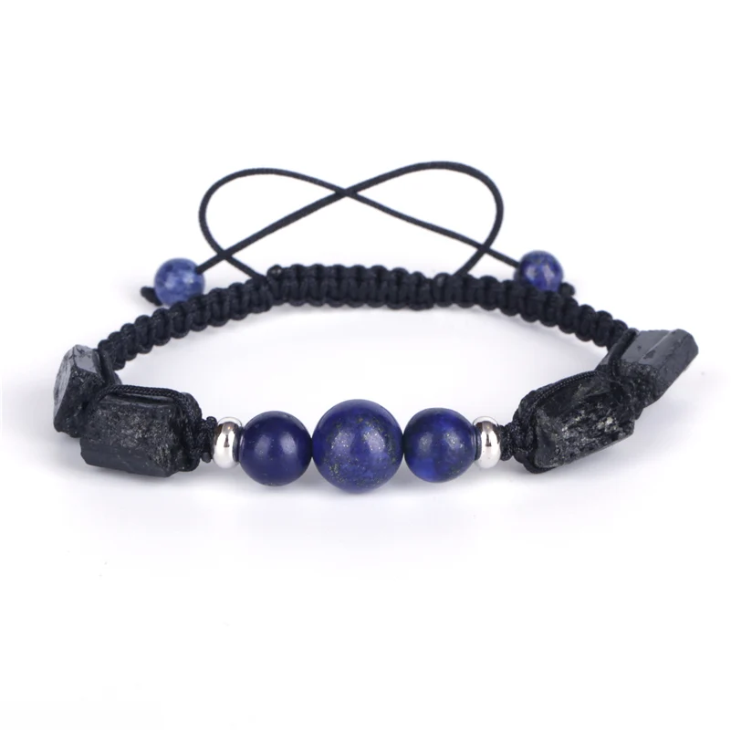 Темно-Синий Лазурит лечебный грубый черный турмалин полудрагоценный минерал