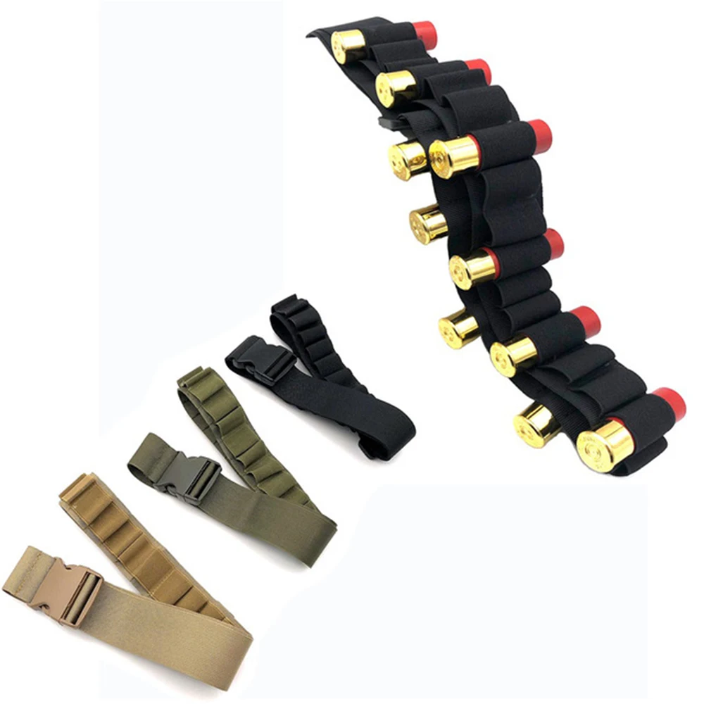 Hunting Bandolier Shooter's Shot gun Shell Pouch 12 GA 27 Rounds Shotshell Ammo Holder Belt 140cm Gun Accessories | Спорт и
