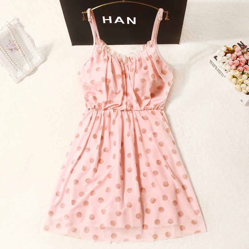 Woman swimsuit one piece retro polka dot bikini beach female swimsuits skirt women wear pink Khaki S-XXXL sexy swiming sui | Спорт и
