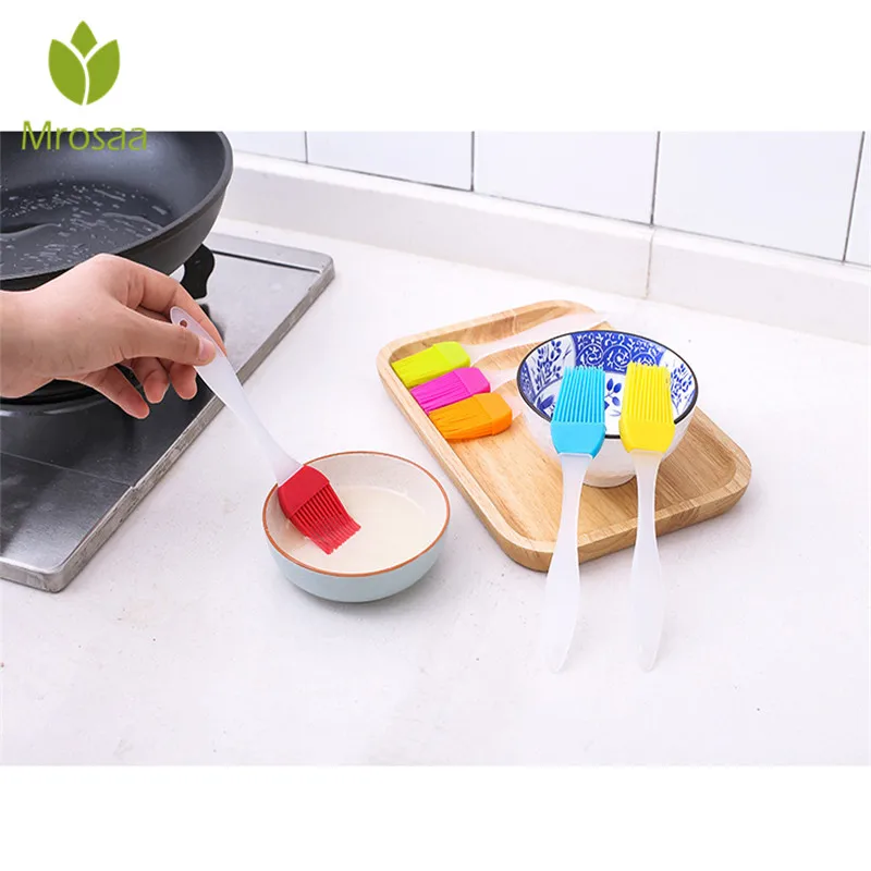 Mrosaa 2pc Silicone Brush Kitchen High Temperature Barbecue Baking Cake Oiling Tool Color Random send | Дом и сад