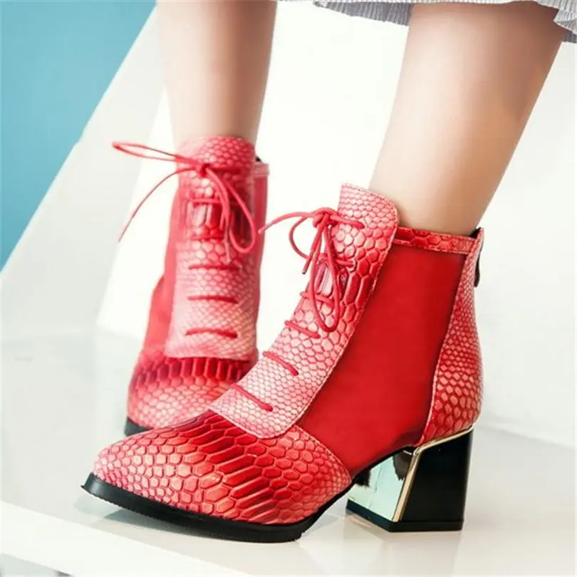 NAYIDUYUN/женские ботильоны из лакированной кожи питона летние туфли-оксфорды для