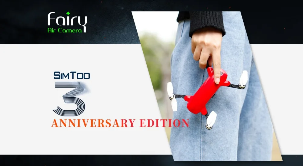 SIMTOO Fairy elf handheld mini folding quadcopter HD aerial intelligent remote control self-timer drone free shipping | Электроника