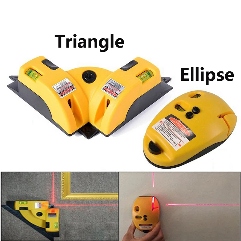 Right Angle Laser Level Meter 90 Degree 2 Line Vertical and Horizontal Levels Red Beam Leveling Measurement Tool | Инструменты