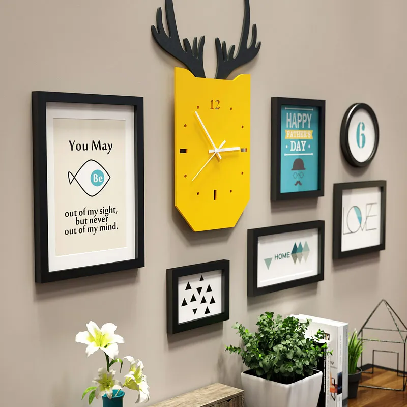 Новый домашний декор магазин Современная гостиная модная картина времени набор