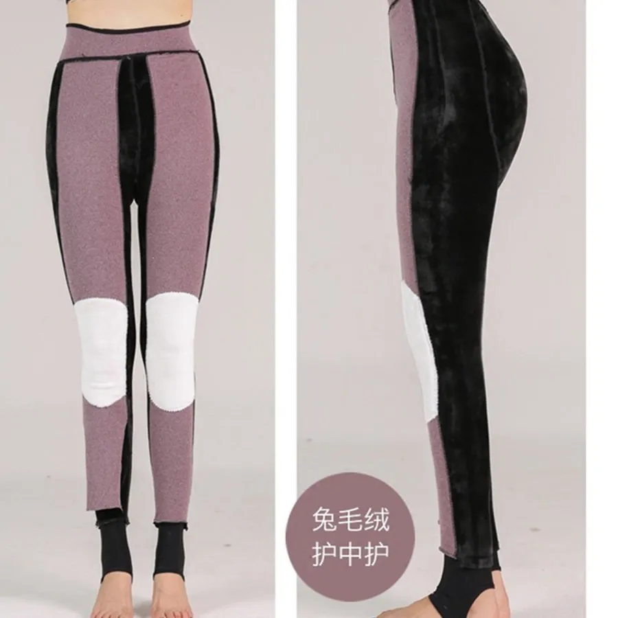 Autumn And Winter Woman Kneepad Keep Warm Casual Solid Color Leggings Women | Женская одежда