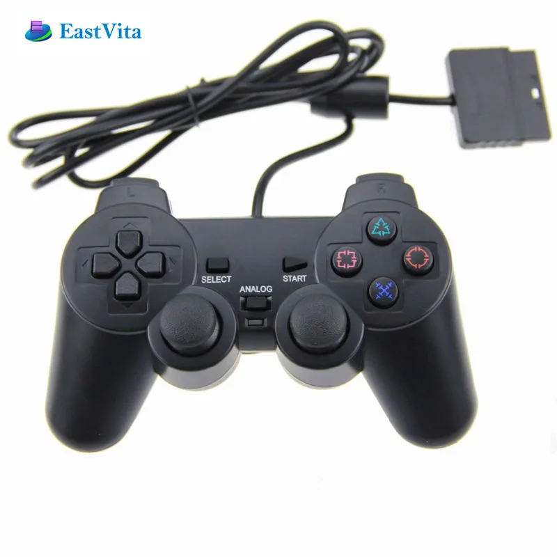 Проводной геймпад EastVita для PS2 Playstation 2 джойстик с амортизирующим длинным кабелем