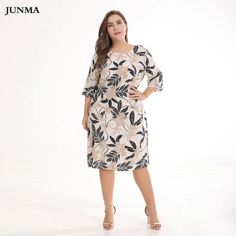 Для женщин Свободные повседневные платья России 2019 новый плюс Размеры XXXL печати