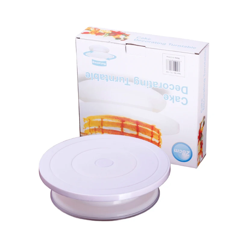 Пластиковая вращающаяся подставка для торта 28 см украшения тортов нескользящая