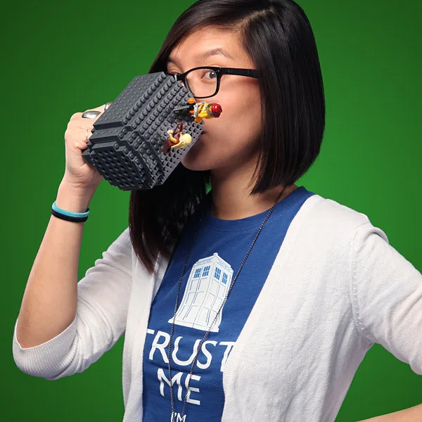 Бесплатная доставка 150 шт./лот Встроенная кирпичная кружка конструктор типа Lego