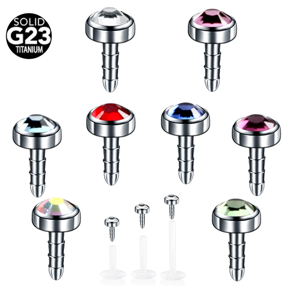 Кольцо для пирсинга из титана G23 Bioplast гибкое кольцо-гвоздик прокола губ ушей