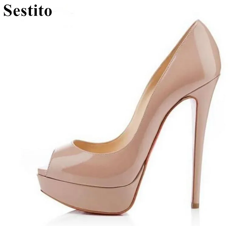 Женские туфли-лодочки без застежек Sestito привлекательные туфли из лакированной