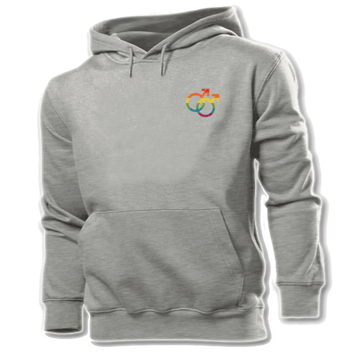 Printed Patterned Rainbow Boy Best Friends Logo Design Mens Guys Graphic Hoodie Sweatshirt Unisex Hooded Top Pullover Hoody | Мужская