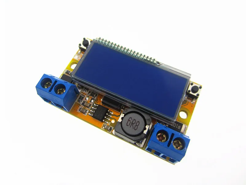 Понижающий преобразователь напряжения двойной дисплей 5-23 в до 0-16 5 В 3 А макс.