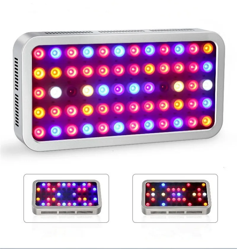 Полный спектр 12 полос 300 Вт LED Grow VEG Блум переключатель двухканальный Диммируемый