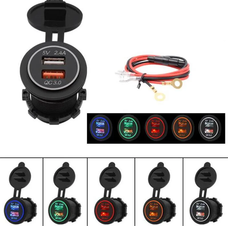 Автомобильное зарядное устройство WUPP с двумя USB-портами 12-24 в пост. Тока |