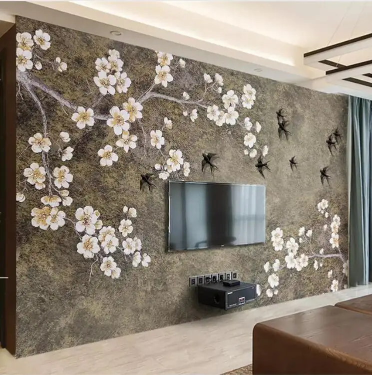 Рулон обоев под заказ настенные 3d обои в китайском стиле ретро с изображением