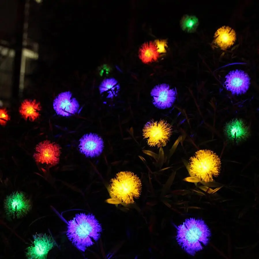 Новые праздничные лампы LED-лампа светодиодная гирлянда 4,8 м/20 шт. световые рождественские огни на открытом воздухе Праздничные украшения для дома.