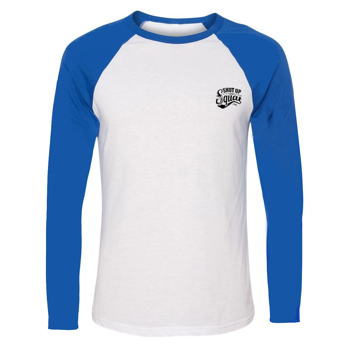 Shut Up and Squat Design Boys Raglan O-Neck Casual Tshirt Graphic Tee Customized Long Sleeve Solid Mens Tops tshirt Clothes | Мужская