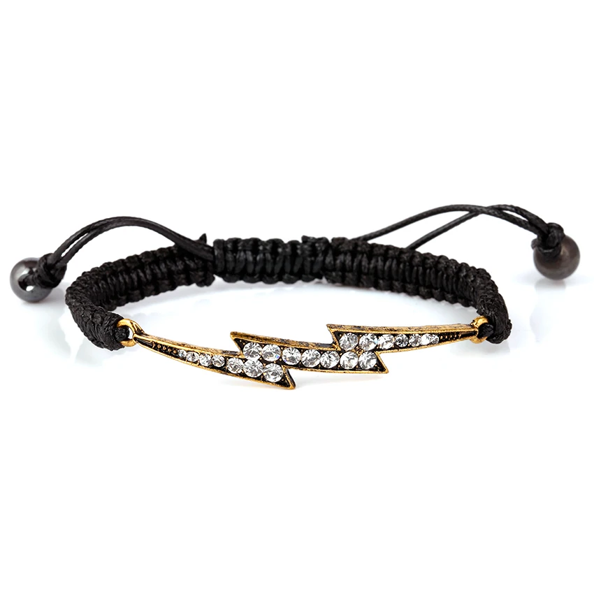 6 color lightning bracelets Adjustable size Charm Bracelet Rhinestones Bracelets for Women Wedding Vintage Jewelry | Украшения и