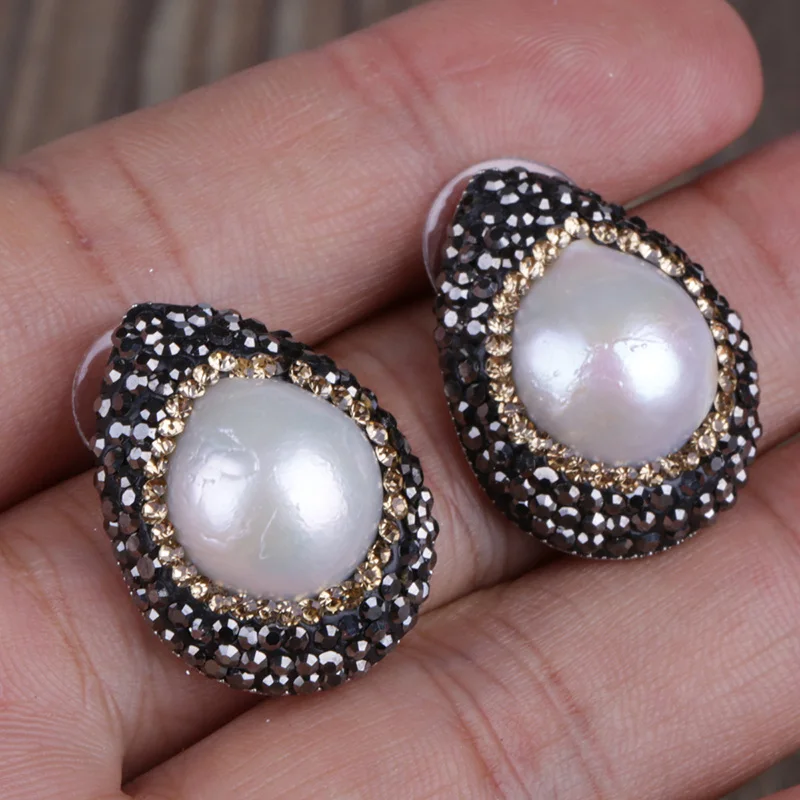 Классические женские серьги-пусеты 1 дюйм. с каплями воды украшенные золотыми и