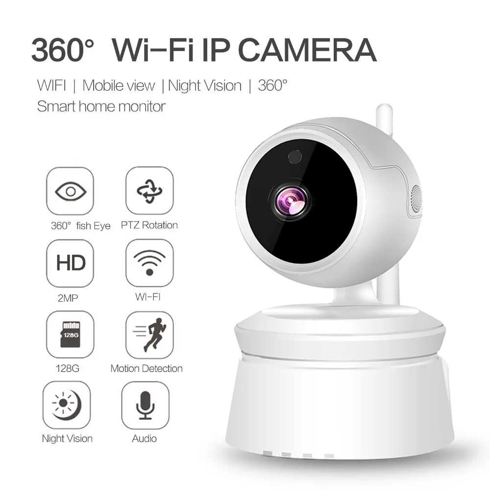 Высокое качество 1080P 2MP IP камера CCTV Крытый беспроводной двухсторонняя аудио Smart Link