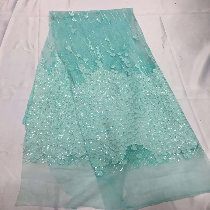 Nigerian French Lace Fabrics with sequins 2019 Latest African Tulle Fabric High Quality Wedding RG223 | Дом и сад