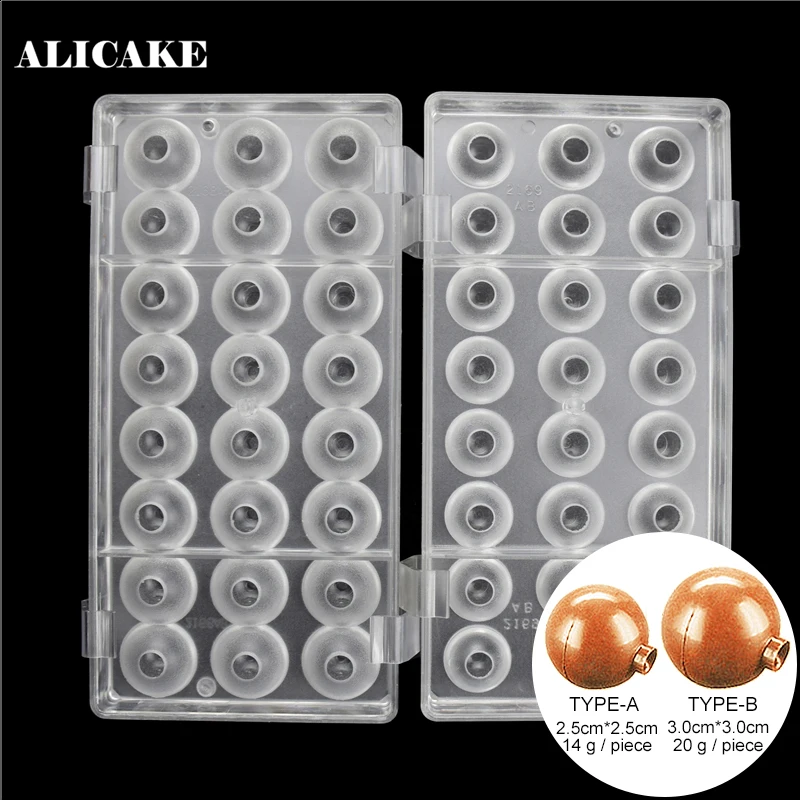 2Pcs Chocolate Ball Double-sided Lollipops Molds Baking Pastry Tools Polycarbonate Form for Baker Party Decorating Cake Mould | Дом и сад