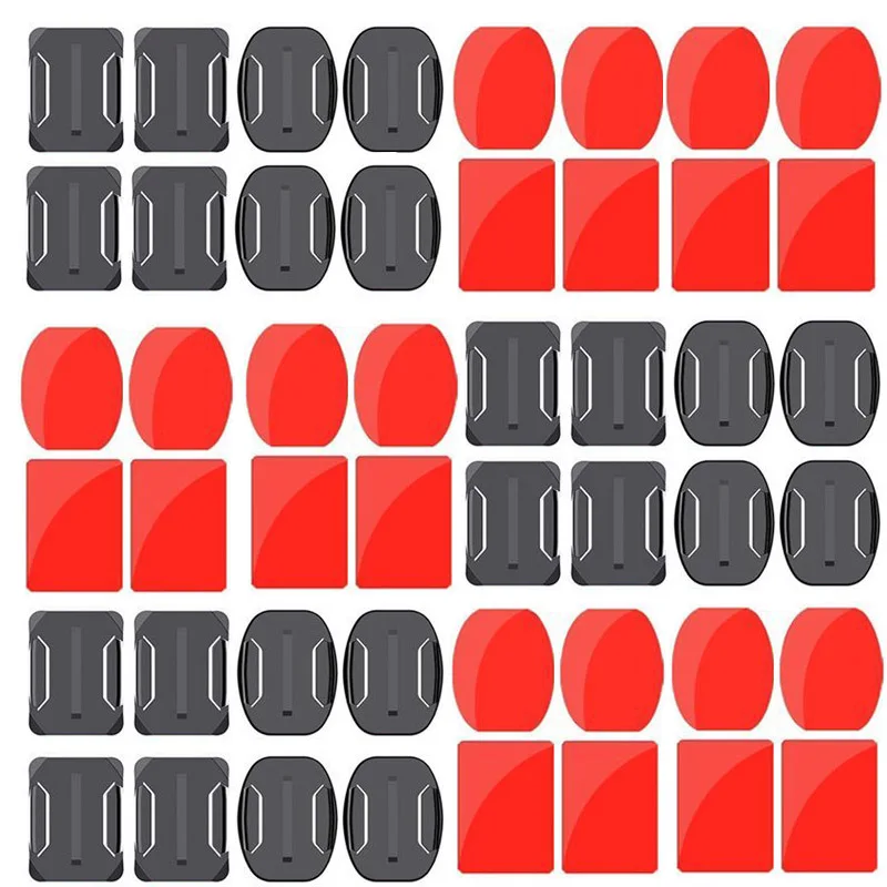 Husiway 48 шт Plat/изогнутое поверхностное крепление с клейкой наклейкой для камеры GoPro