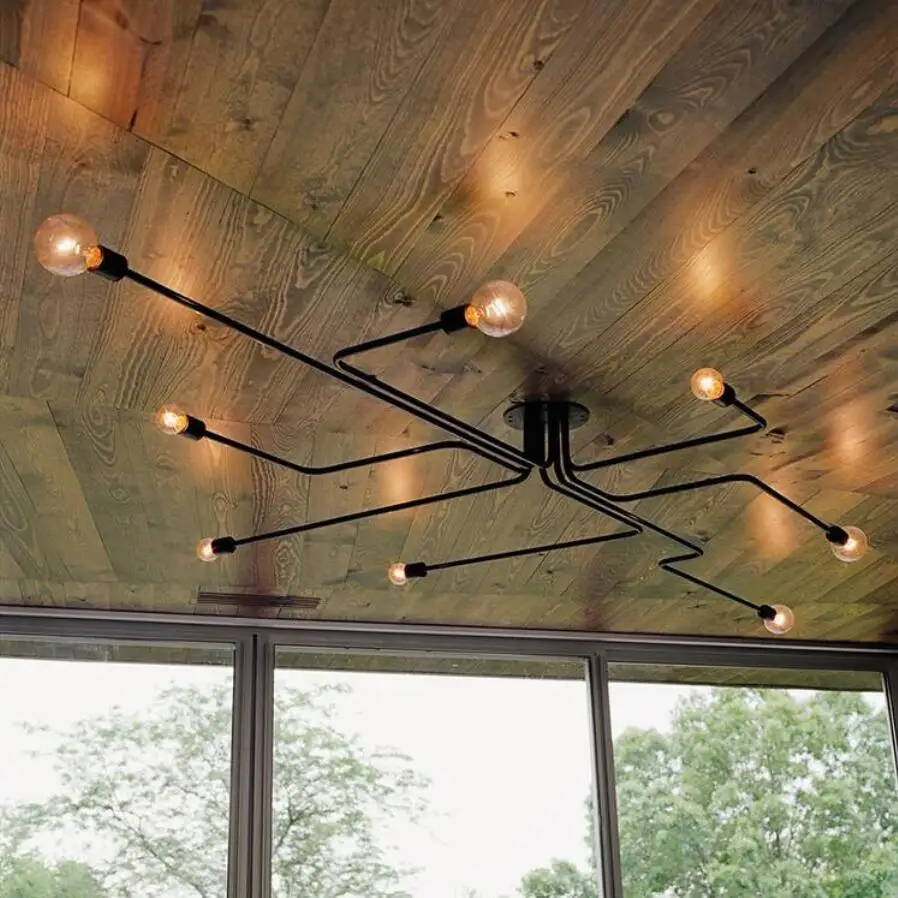 Светодиодная люстра железная для гостиной столовой E27