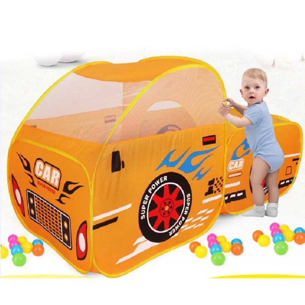 Foldable Cartoon Car Play Tent Children Ball Pit Game House Outdoor Hut Toy for Kids Ocean |