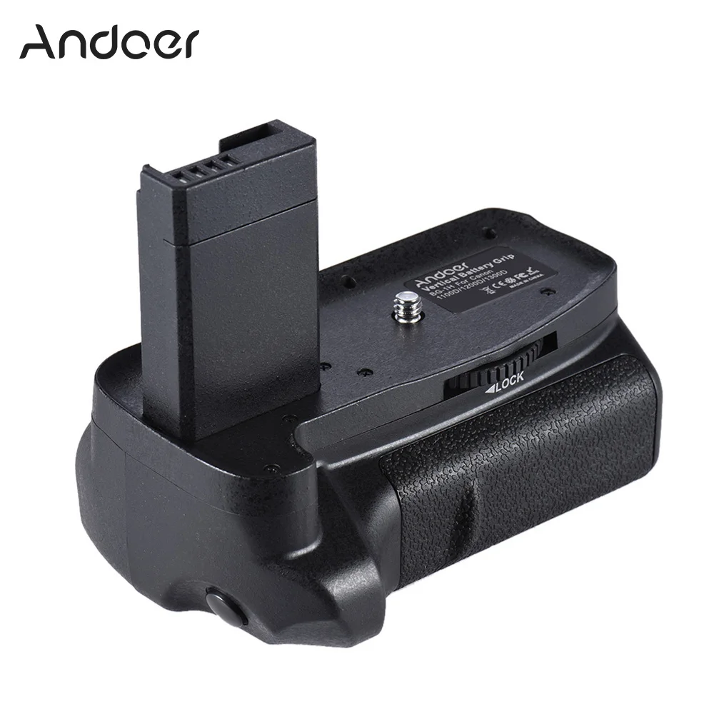 Andoer Vertical Battery Grip Compatible with LP-E10 for Canon EOS 1100D 1300D / Rebel T3 T5 T6 kiss X50 X70 DSLR C | Электроника