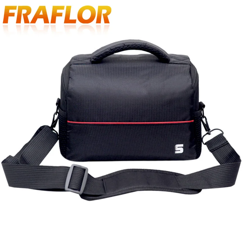 Сумка для цифровой камеры Canon Nikon сумка на плечо 25*13*18 см черная нейлоновая