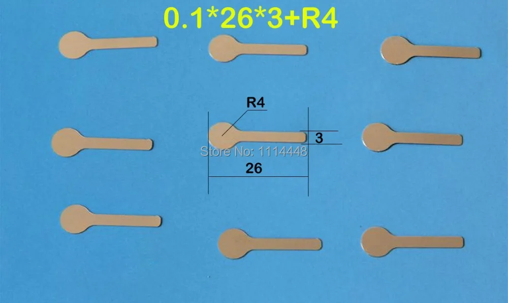 500 шт. 0 1x26*3 + R4 ММ никелированные листы стального ремешка для аккумуляторная