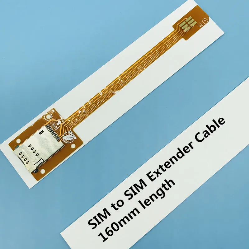 160MM Length SIM To Card Extender with Push Slot fpc Flat Cable |