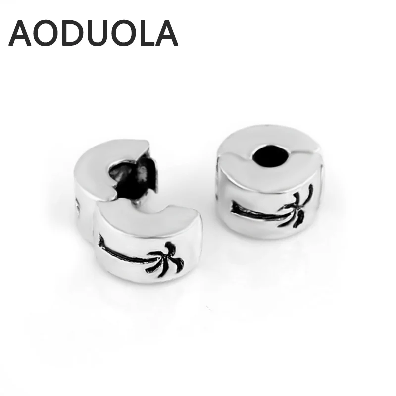 10 шт./партия посеребренные медные бусины с зажимом в форме пальмы Коко