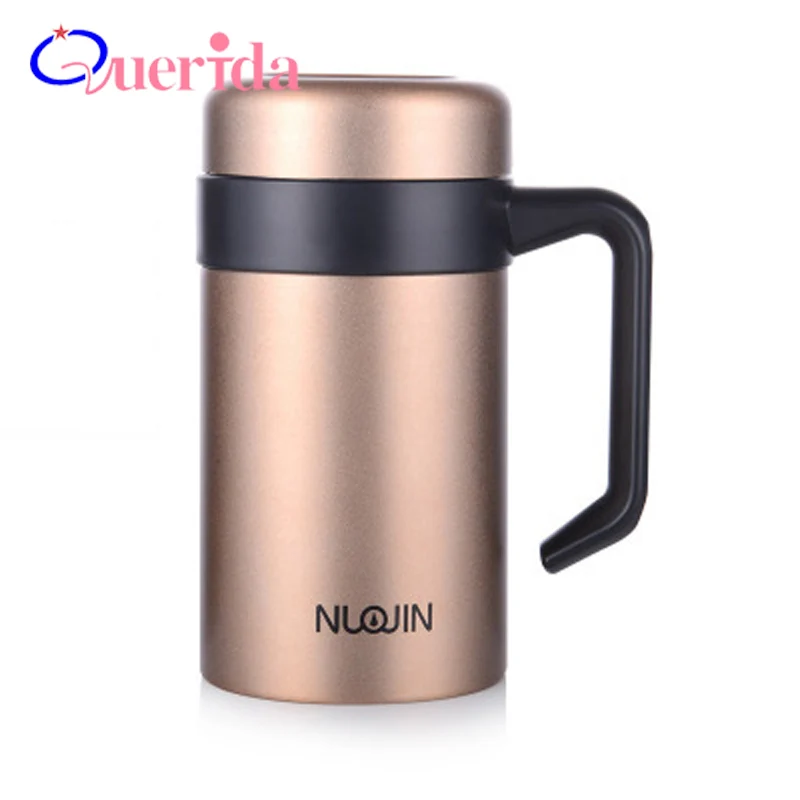 High Quality Business Thermal Bottle Stainless Steel Vacuum Mug Coffee Tea Thermos Travel Hand Grip Water | Дом и сад