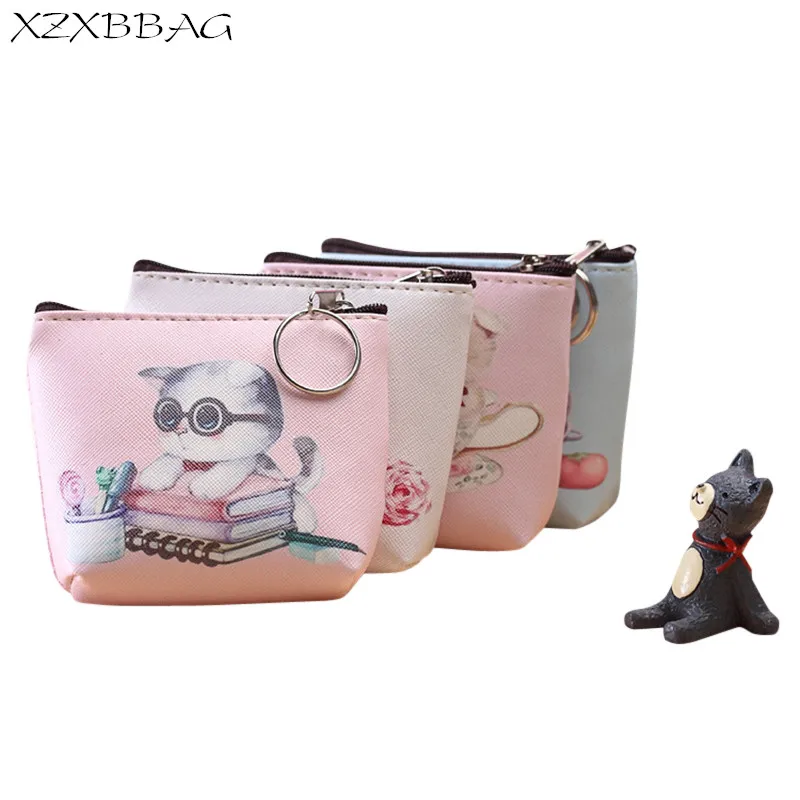 Кошелек XZXBBAG из искусственной кожи для женщин маленький бумажник на молнии с
