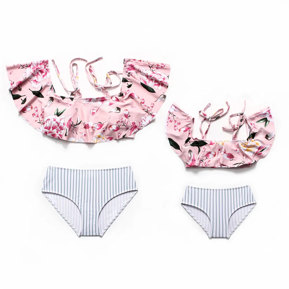 Новинка лета 2019 Модный Купальник для маленьких девочек комплект из 2 предметов