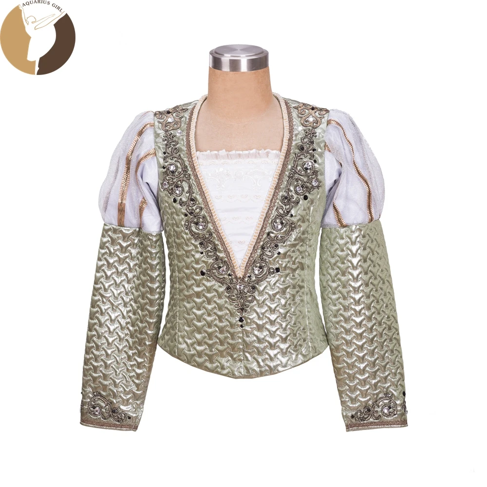 Professional Ballet Tunic Silver Fabric Decorations Boy Dance Stage Tight Outwear Competition Male Costumes Wear | Тематическая