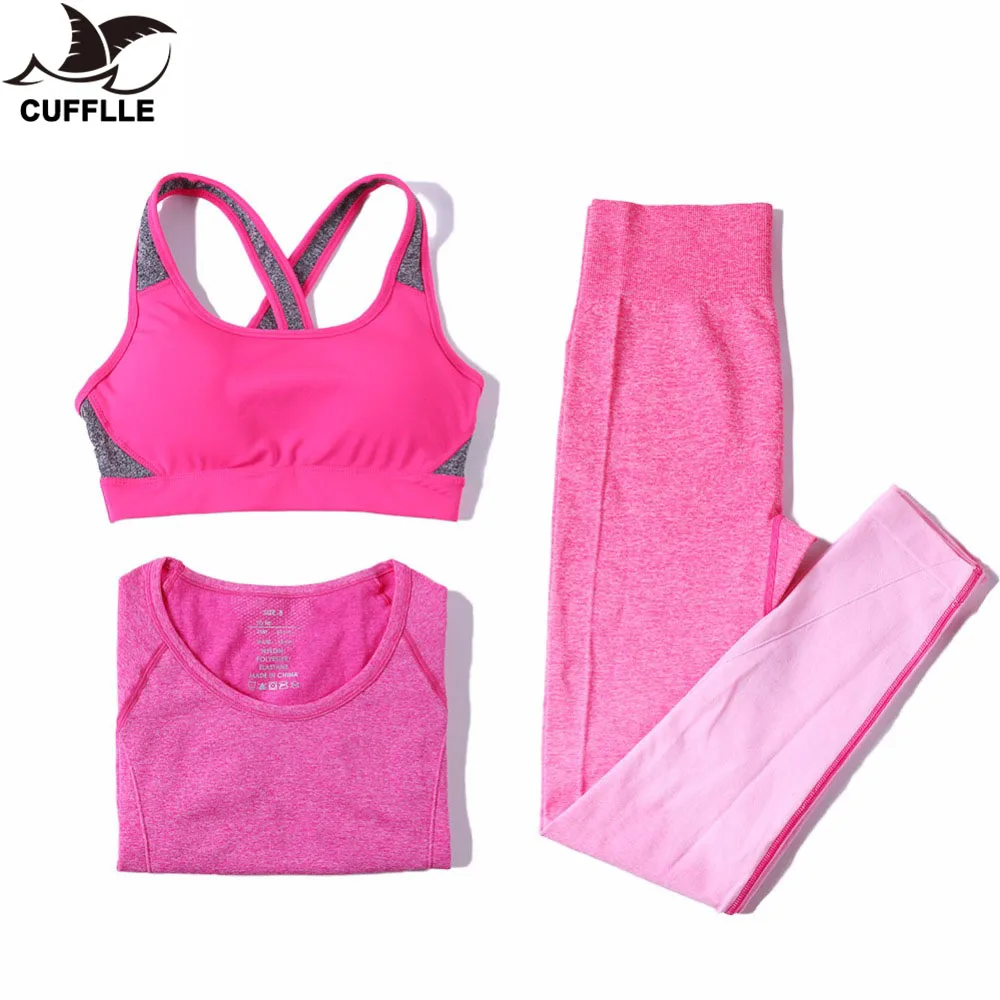 CUFFLLE Women Sport Yoga Sets Fitness Elasitic Sportswear for Gym Running Jogging Bodybuilding Suits Woman Clothing |
