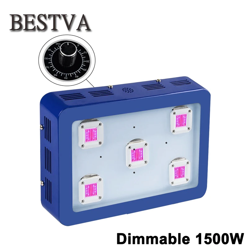 Приглушаемая светодиодная фитолампа полного спектра BESTVA 1500 Вт для комнатных