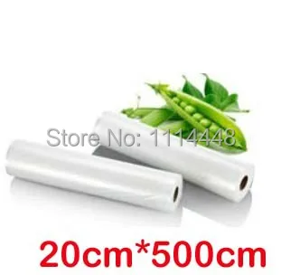 2 рулона 20 см * 500 вакуумные пакеты рулон для хранения с тиснением микроканал |