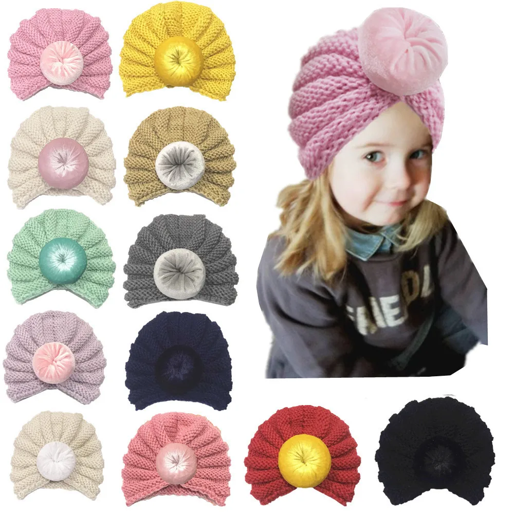Child Warm Circle Headband Hairband Wool Knitted Turban hat Beanies Headwear Headwrap For Girl Hair Bands Accessories |