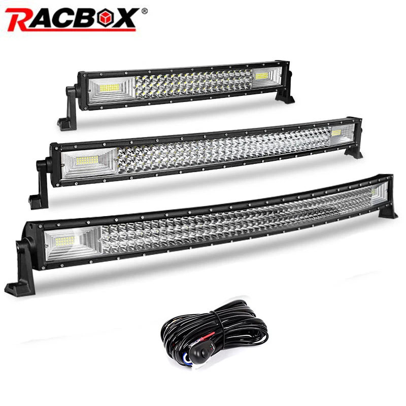 Изогнутая светодиодсветильник панель длиной 22/32/42 дюйма для внедорожников